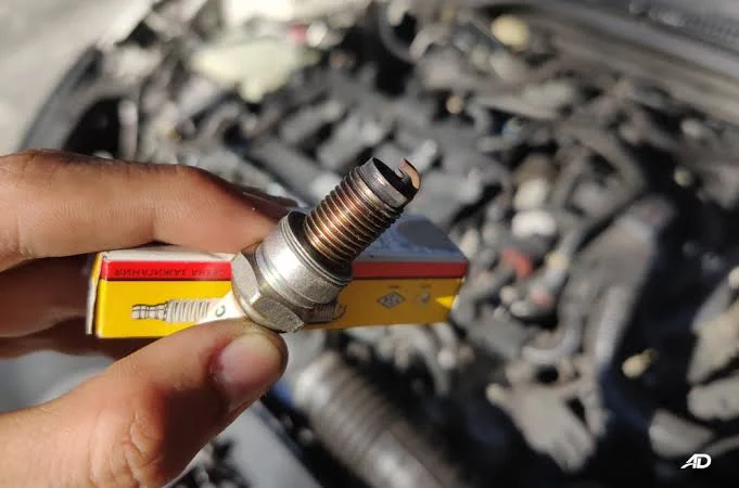Worn spark plugs
