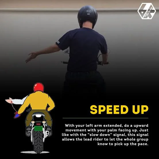 Mastering Motorcycle Hand Signals for Effective Communication on the Road: Speed Up Mastering Motorcycle Hand Signals for Effective Communication on the Road: Speed Up