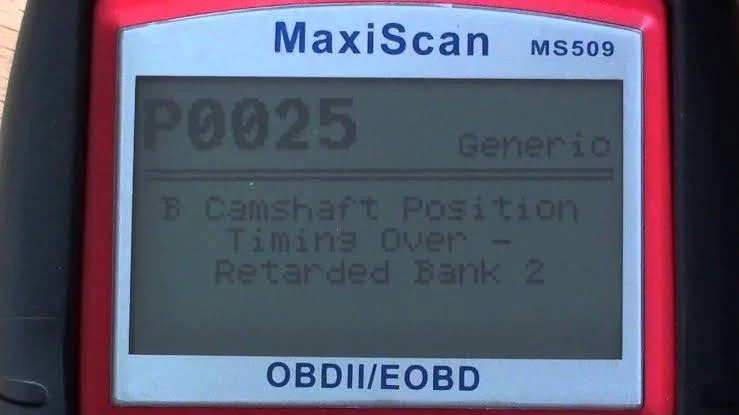 P0025 B camshaft position - timing over retaded (Bank 2) P0025 B camshaft position - timing over retaded (Bank 2)