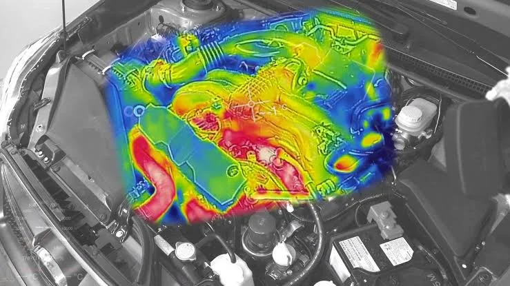 Car engine thermal imaging Car engine thermal imaging