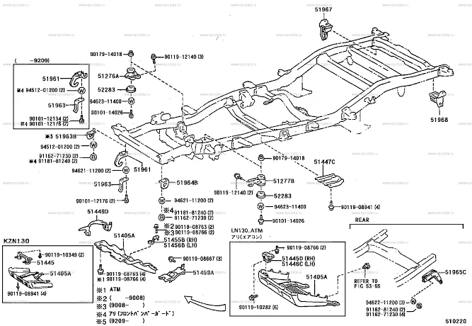 Toyota Hilux Spare Parts List and Part Numbers: Drivetrain