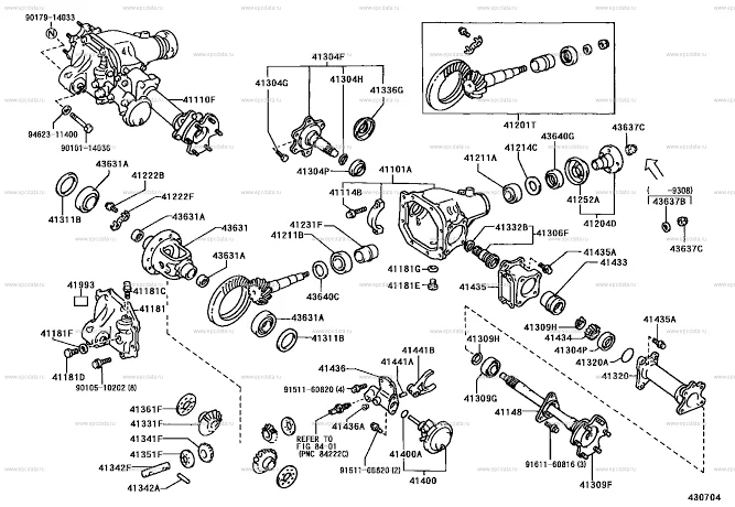 Toyota Hilux Spare Parts List and Part Numbers: Drivetrain