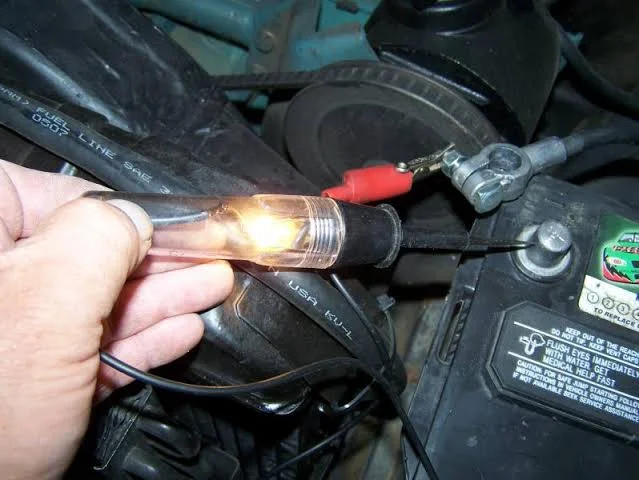 Can you test a battery with a test light?