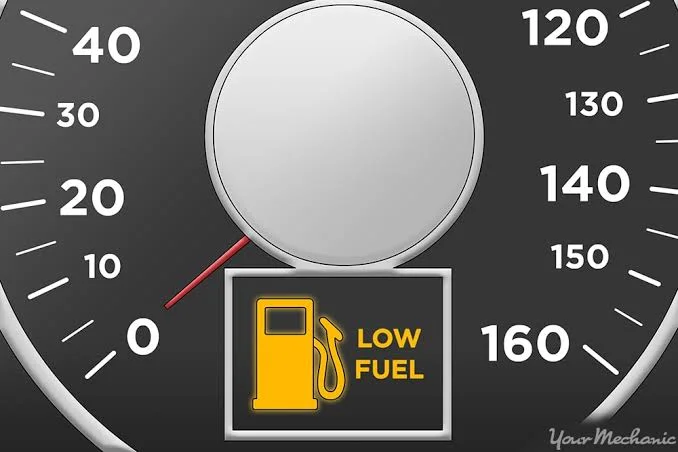 Empty or low fuel tank