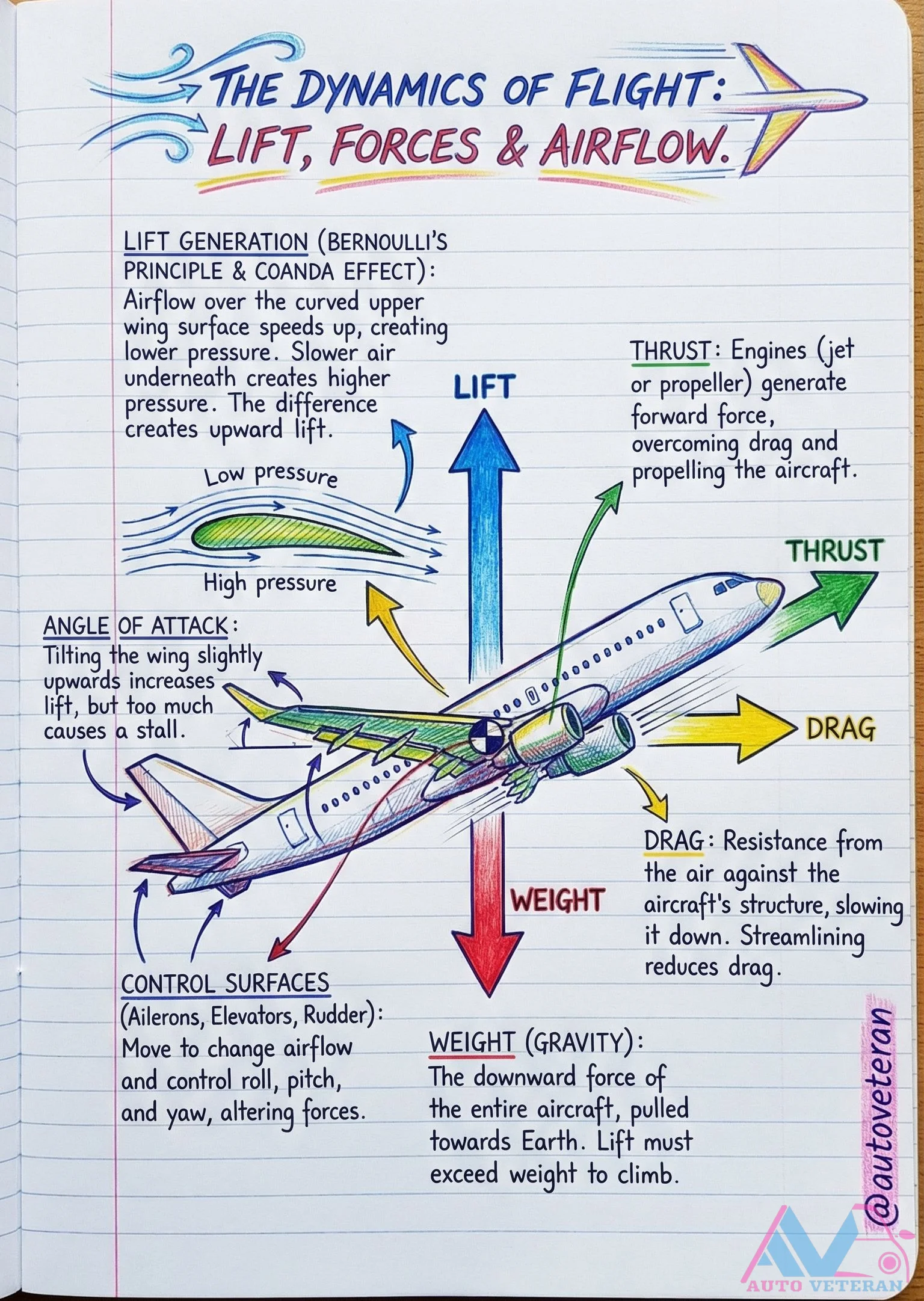 Aircraft Lift Dynamics with Bernoulli and Coanda Effects