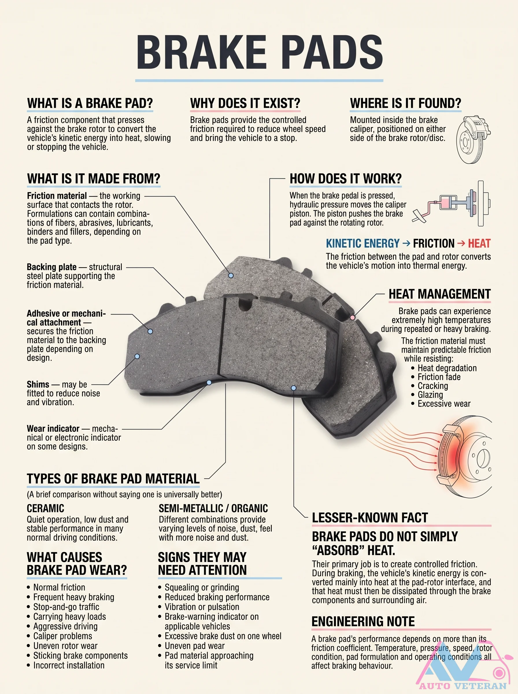 Brake Pad Fundamentals: Function, Materials, and Wear