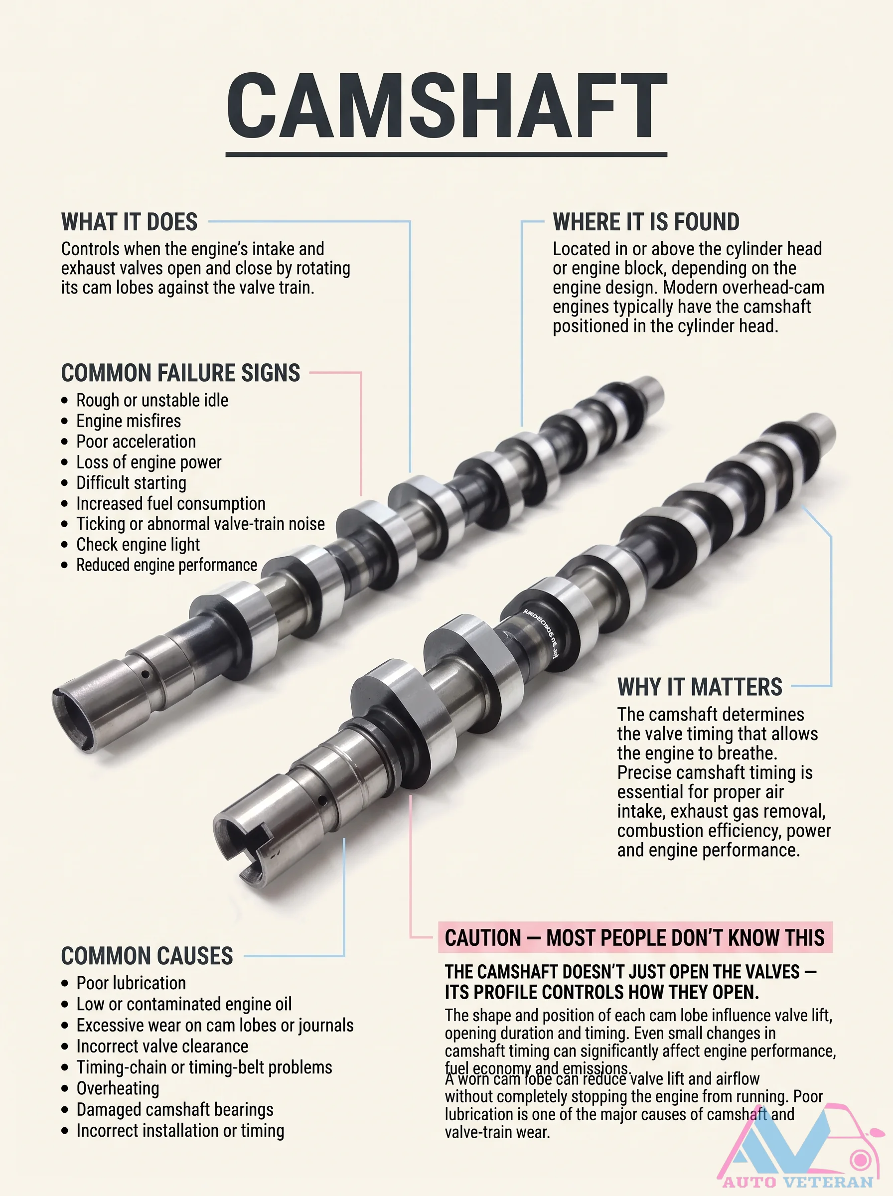 Camshaft Failure Signs and Common Causes