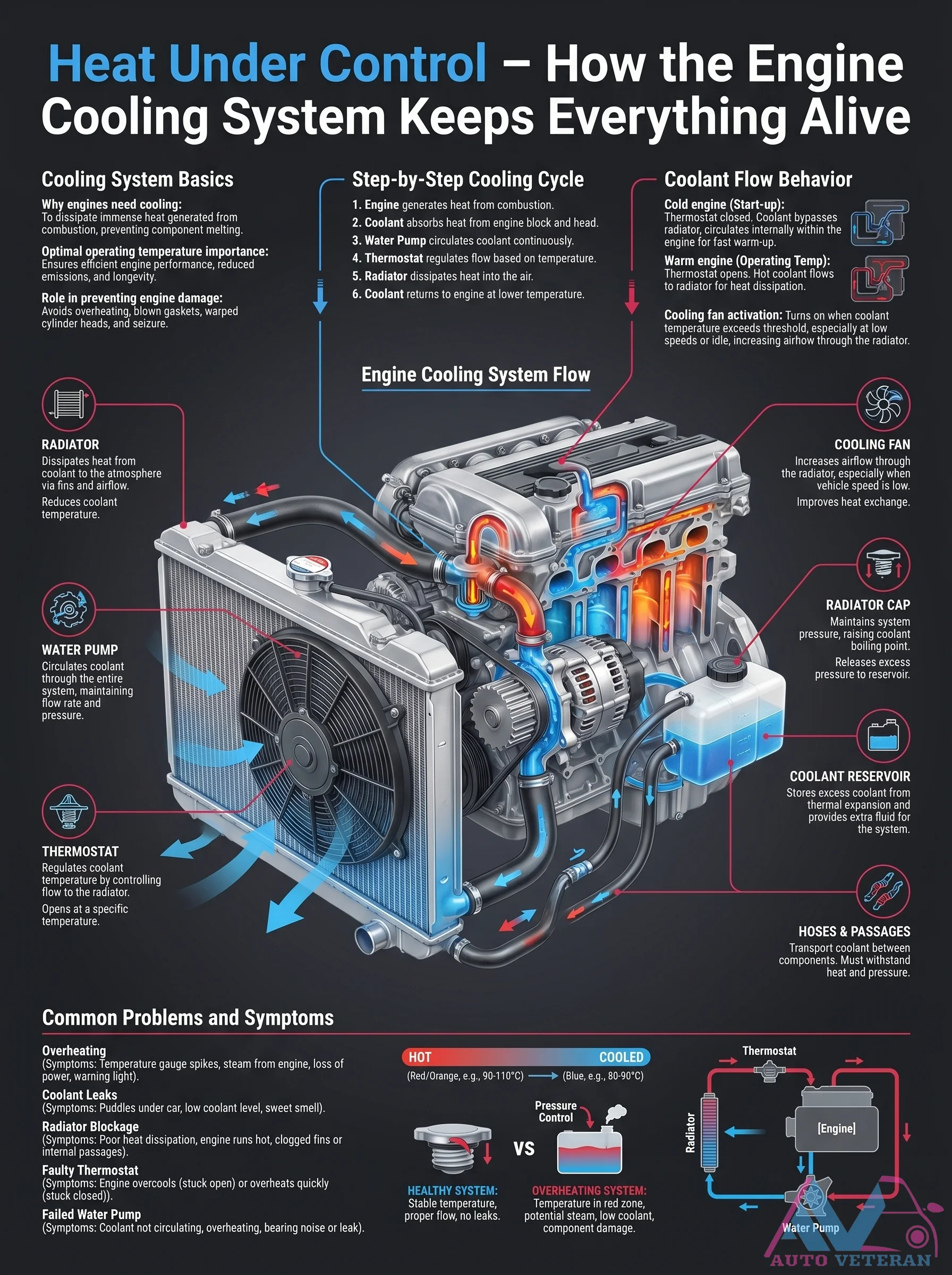 Cooling System Step-by-Step Flow Cycle