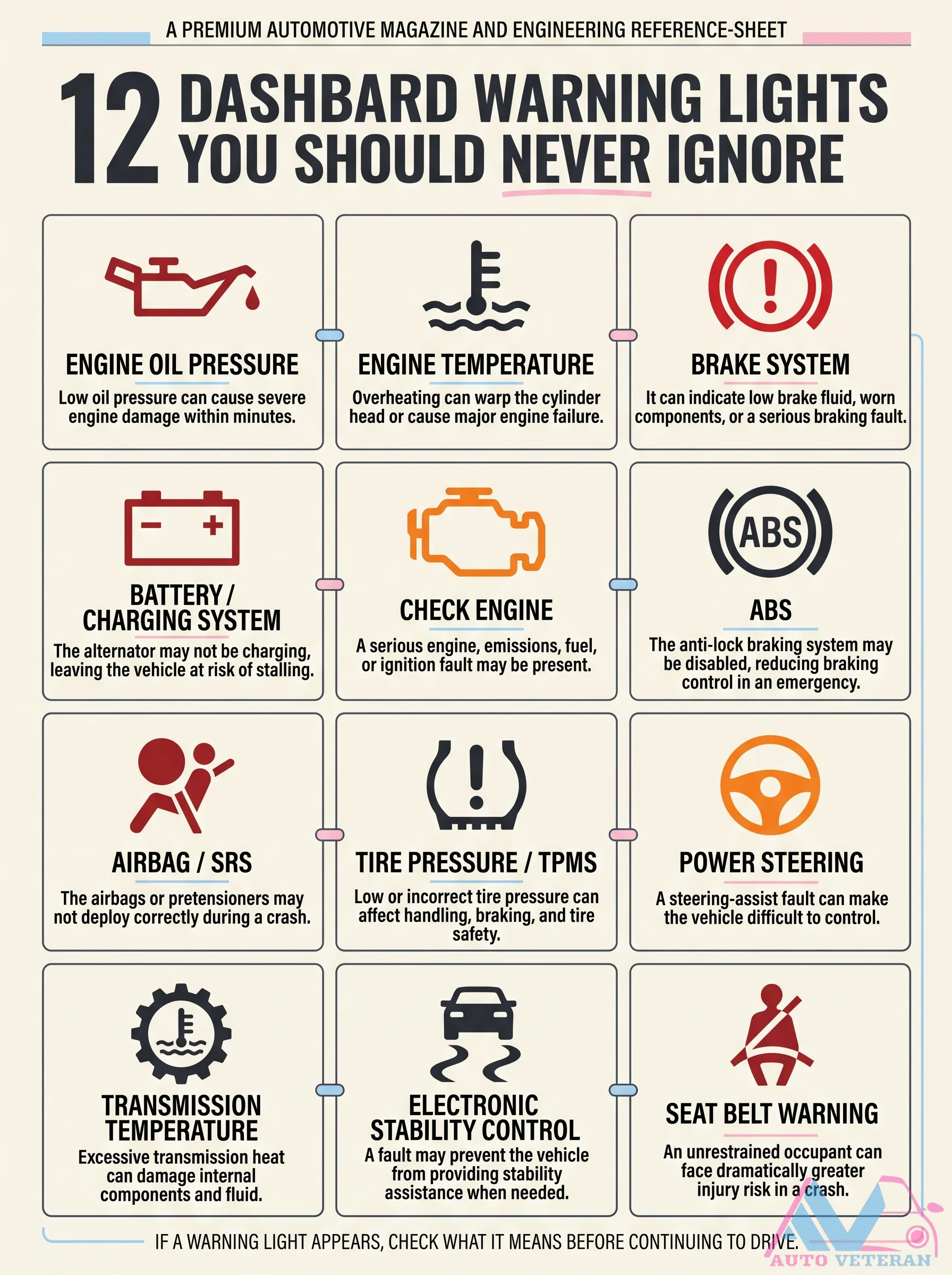 Dashboard Warning Lights You Should Never Ignore
