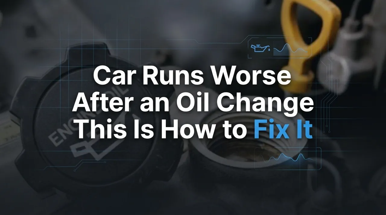 Car Runs Worse After an Oil Change This Is How to Fix It