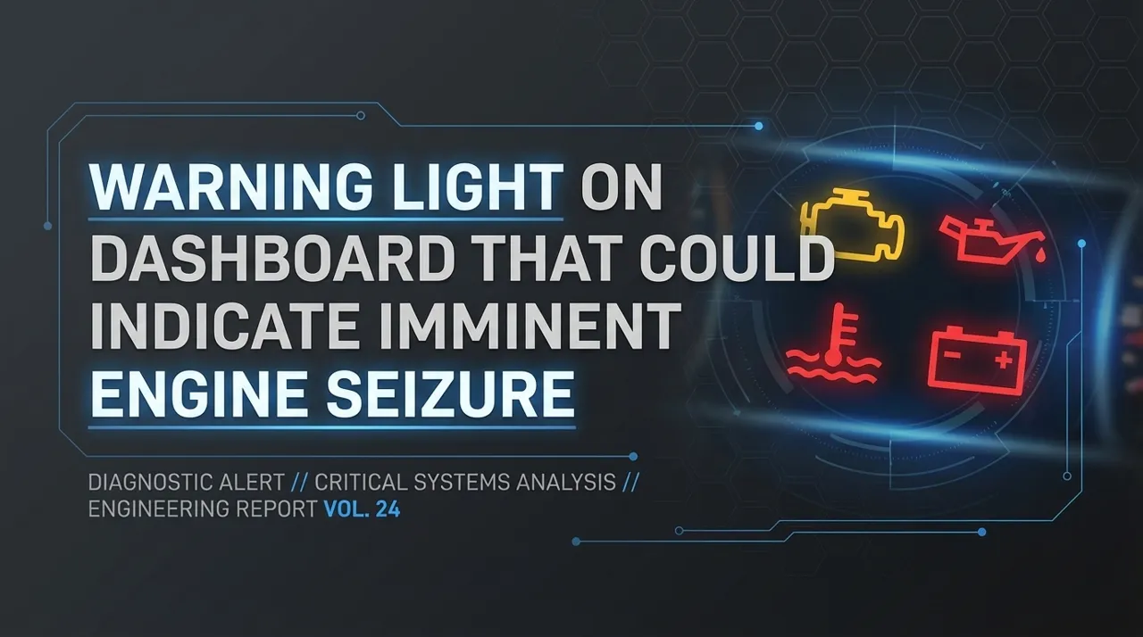 Warning Light On Dashboard That Could Indicate Imminent Engine Seizure