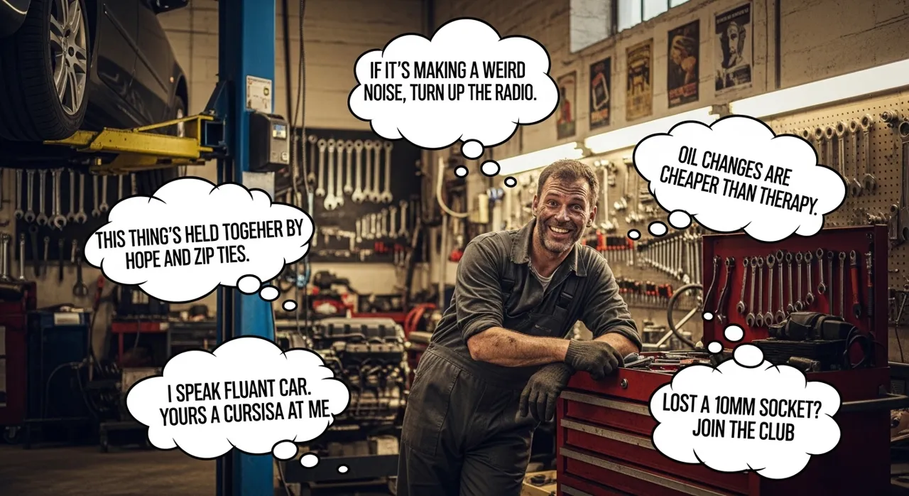100 Hilarious Things Mechanics Actually Say (That’ll Make You Spit Out Your Coffee)