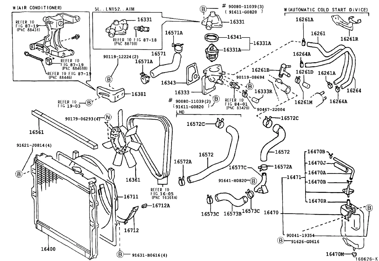 Toyota Hilux Spare Parts List and Part Numbers