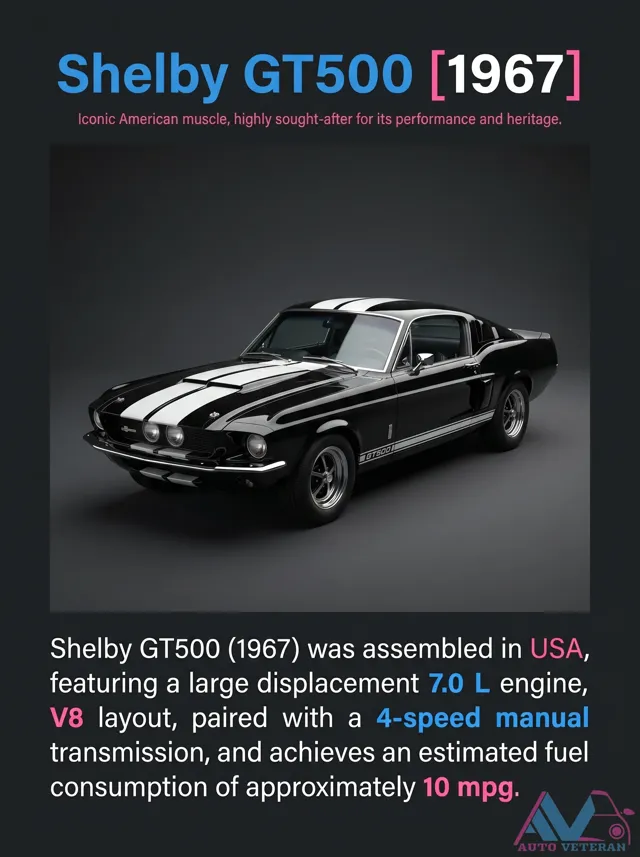 1967 Shelby GT500 Performance Specs