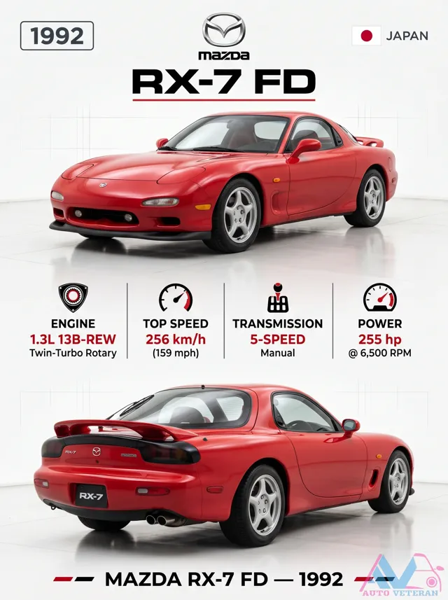 1992 Mazda RX-7 FD 13B-REW Twin Turbo Specs