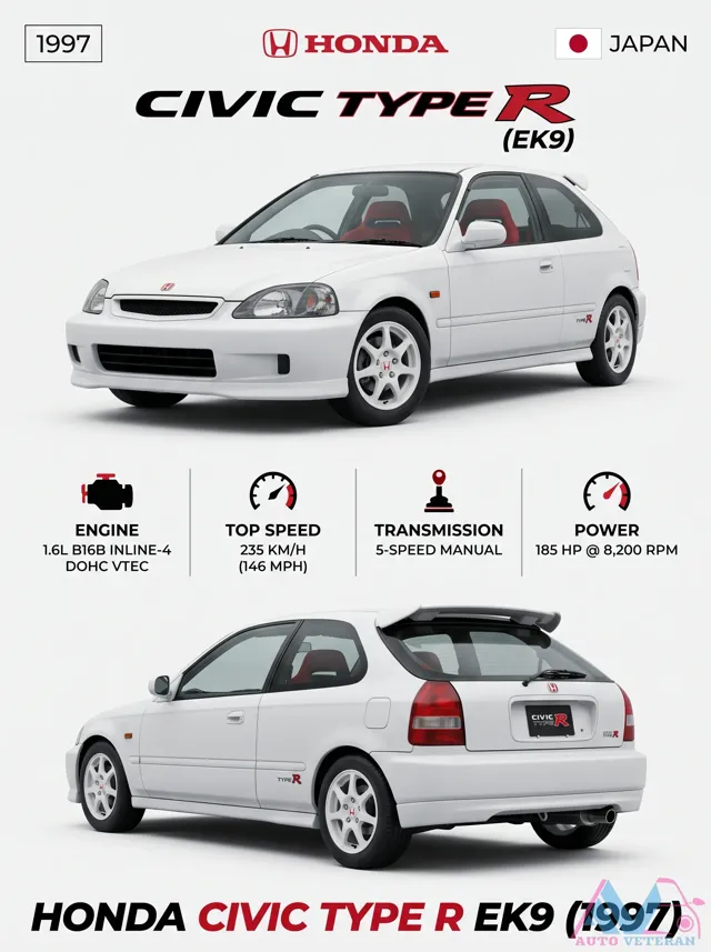 1997 Honda Civic Type R EK9 Specs