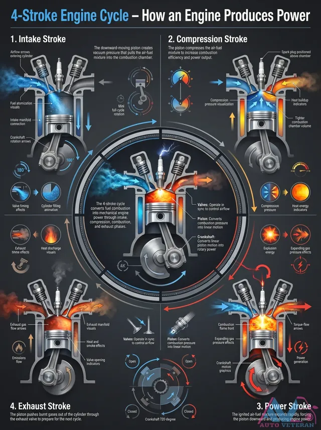 4-Stroke Engine Cycle Steps
