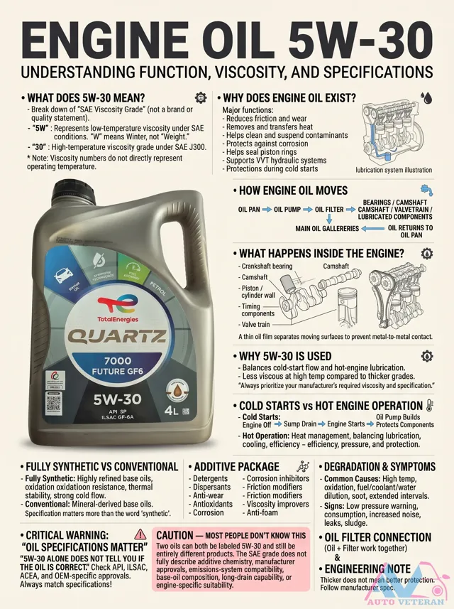 5W-30 Engine Oil Viscosity and Specifications