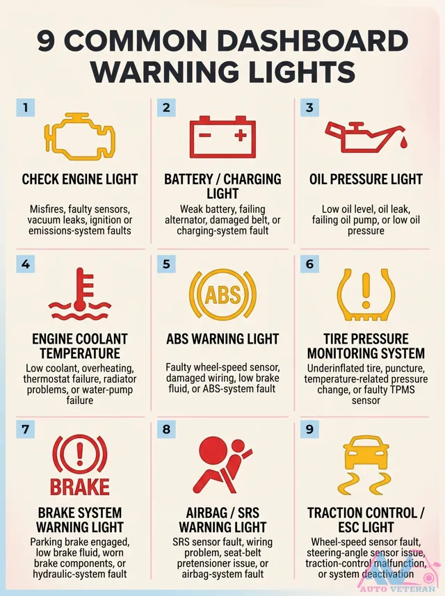 9 Common Dashboard Warning Lights