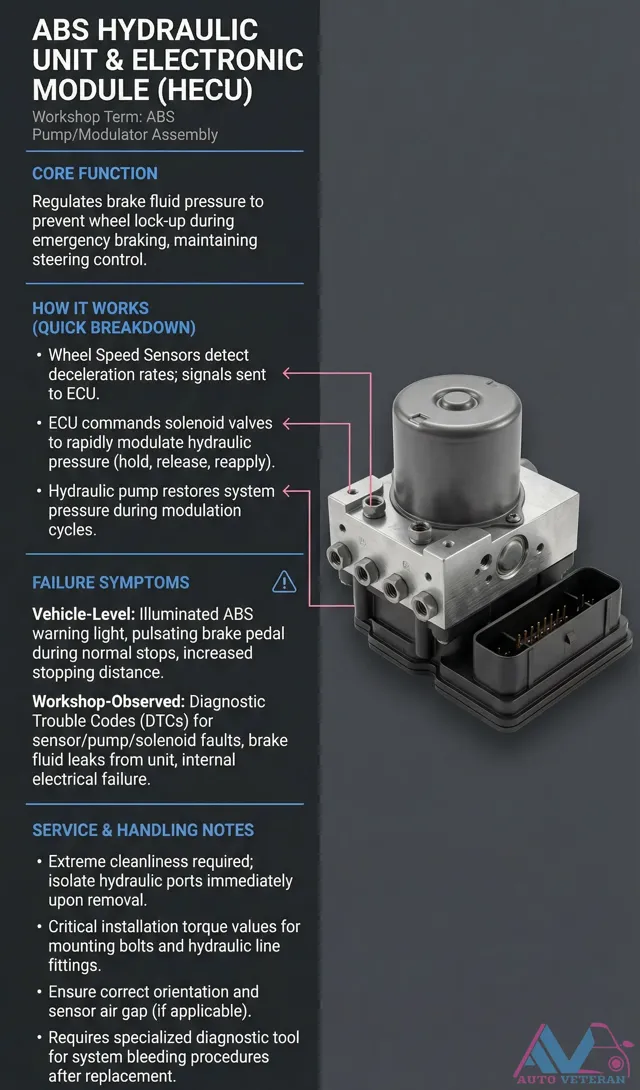 ABS Hydraulic Unit and Electronic Module HECU Function