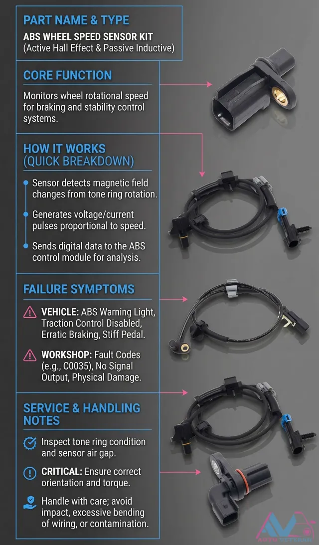 ABS Wheel Speed Sensor Failure Symptoms and Diagnosis