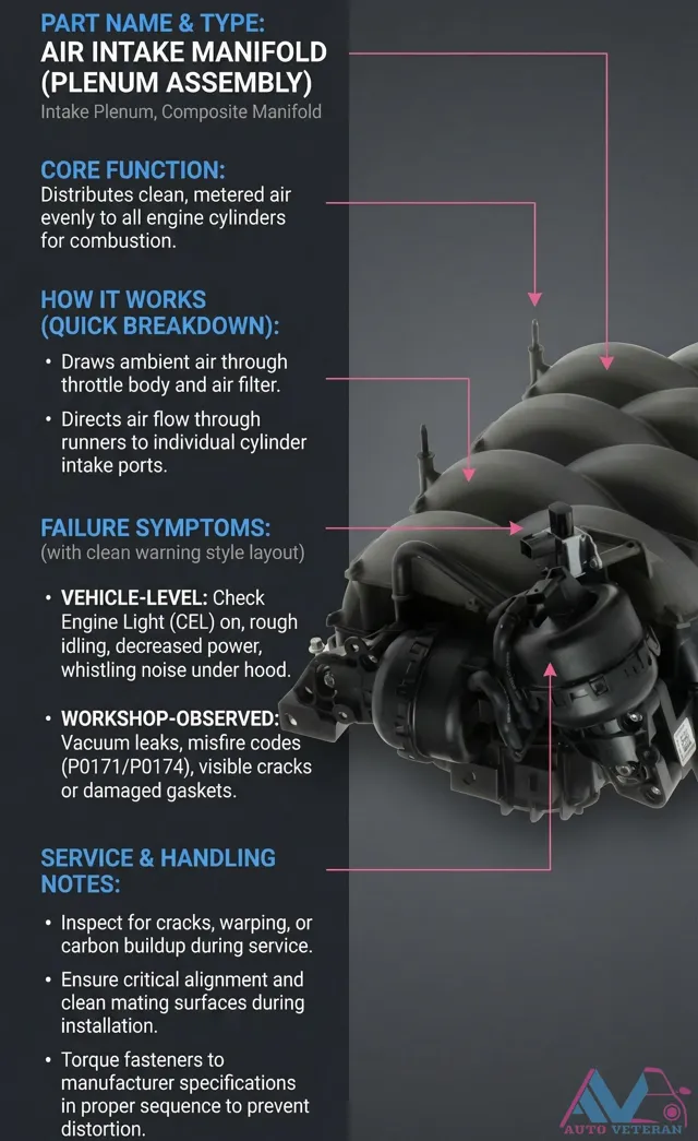 Air Intake Manifold Failure Symptoms and Service Notes