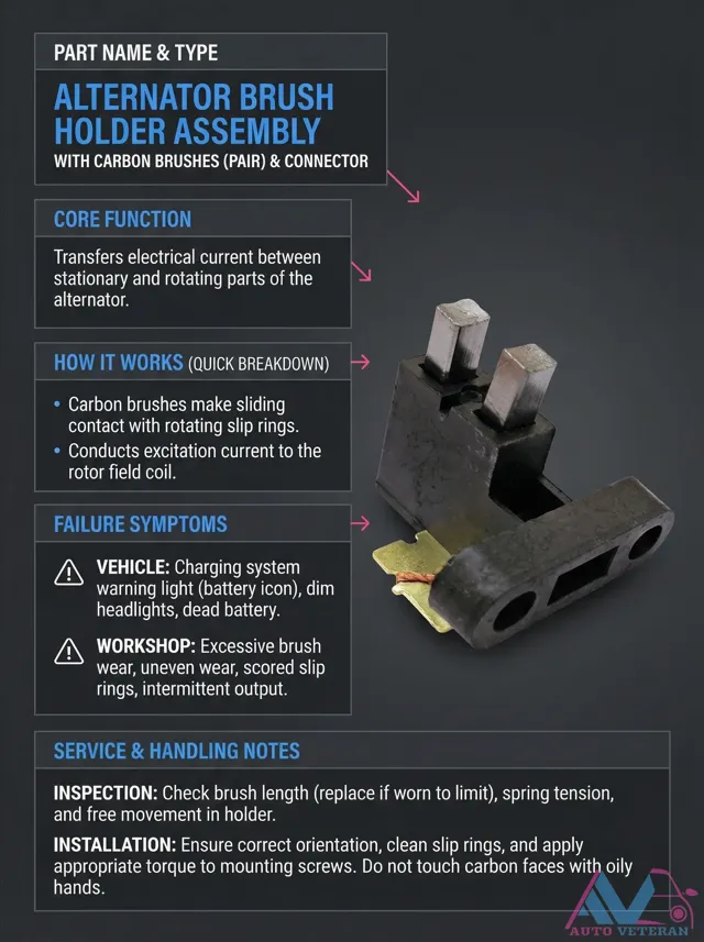Alternator Brush Holder Assembly Failure Symptoms