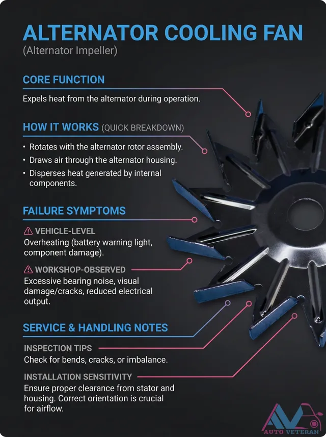 Alternator Cooling Fan Failure Symptoms and Inspection