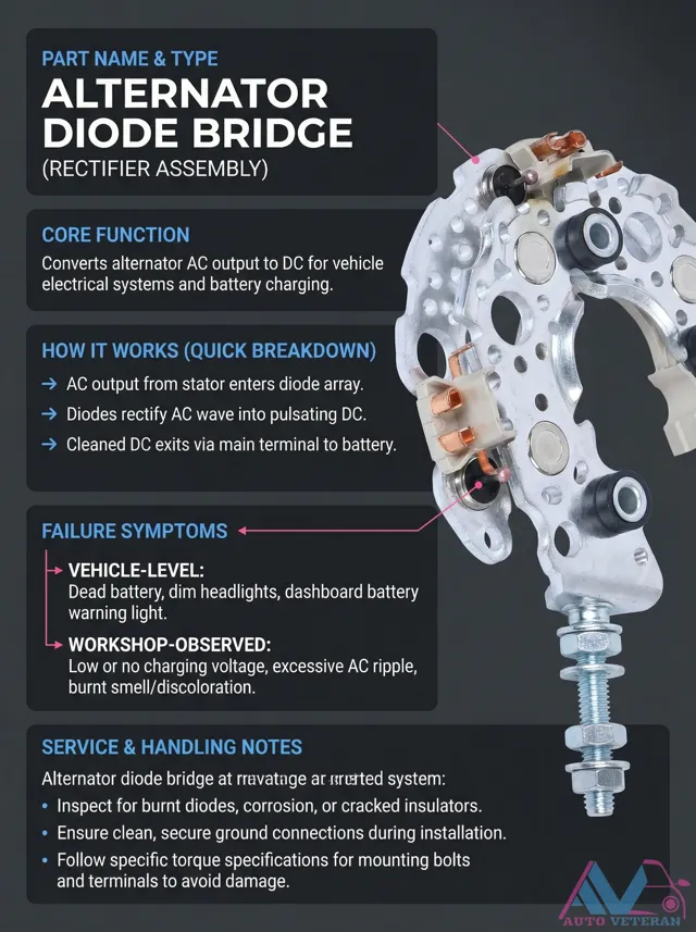 Alternator Diode Bridge Failure Symptoms and Service