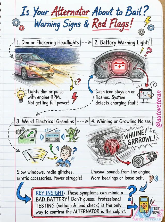 Alternator Failure Symptoms and Warning Signs
