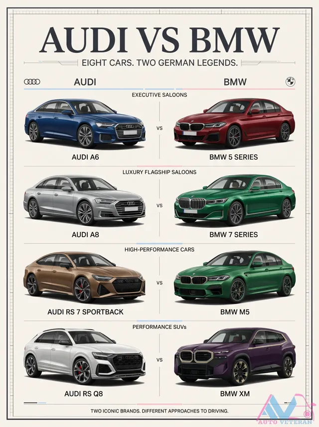 Audi vs BMW: Eight Cars Compared