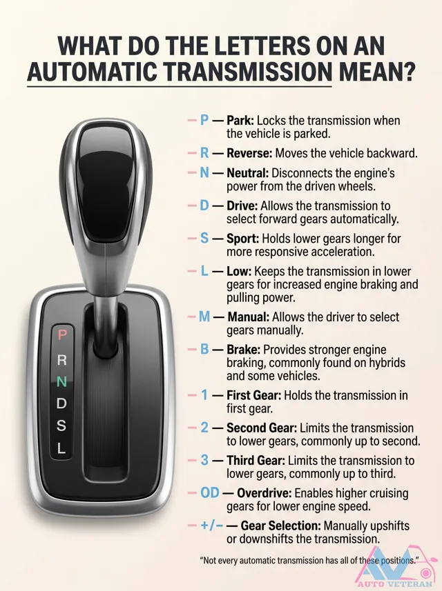 Automatic Transmission Gear Letters Explained