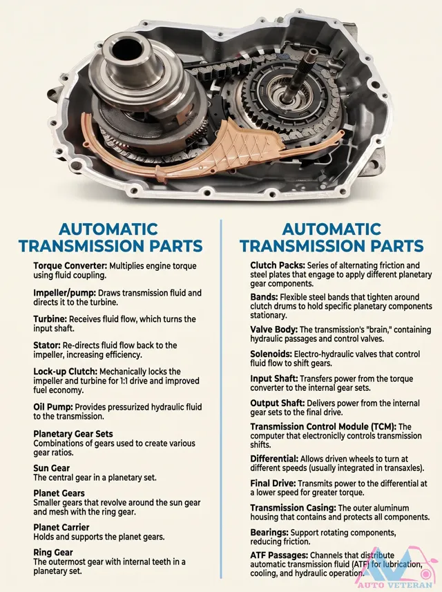 Automatic Transmission Parts and Their Functions