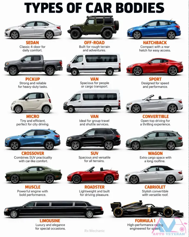 Car Body Types: Sedan, SUV, Pickup, and More