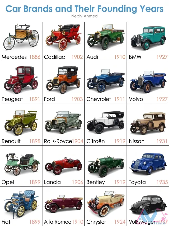 Car Brands and Their Founding Years