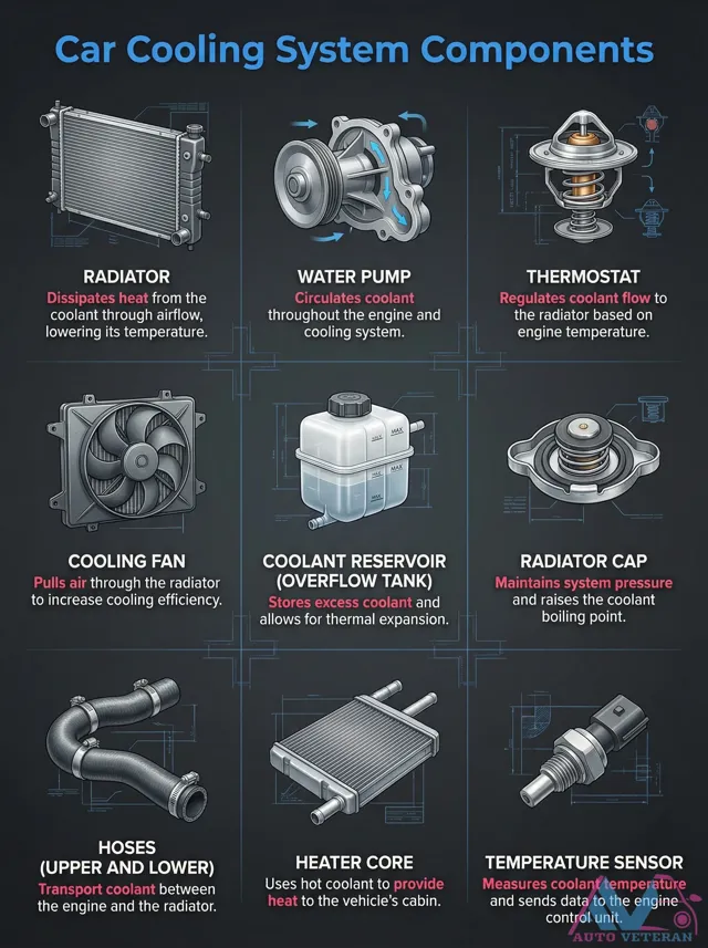 Car Cooling System Components and Functions