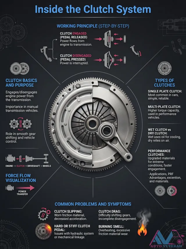 Clutch System Working Principle, Types, and Common Problems