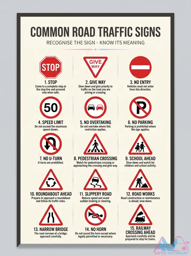 Common Road Traffic Signs and Their Meanings