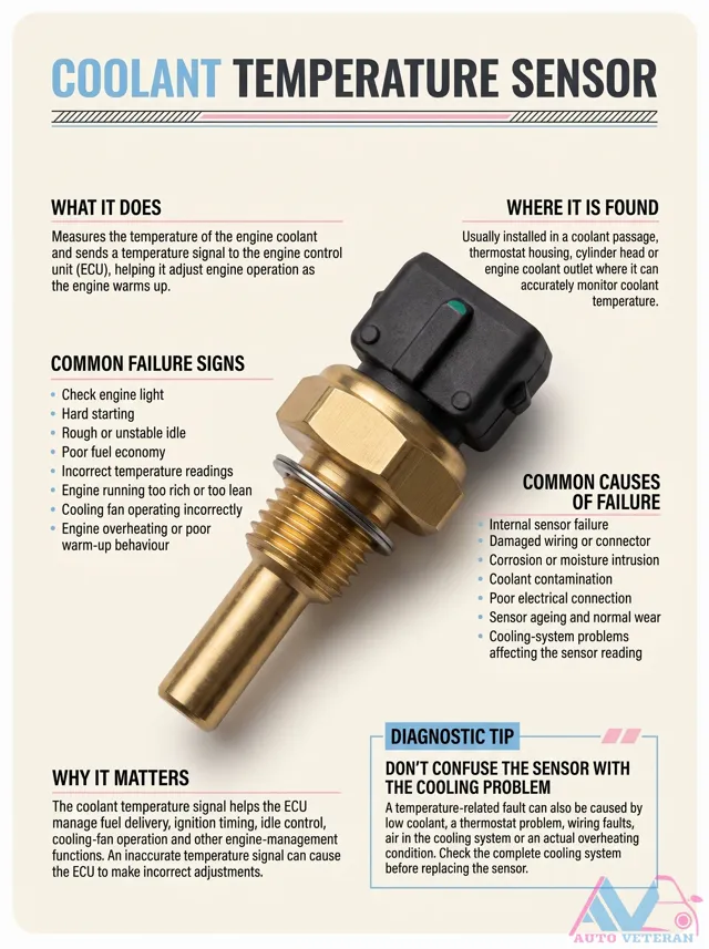 Coolant Temperature Sensor: Location and Failure Signs