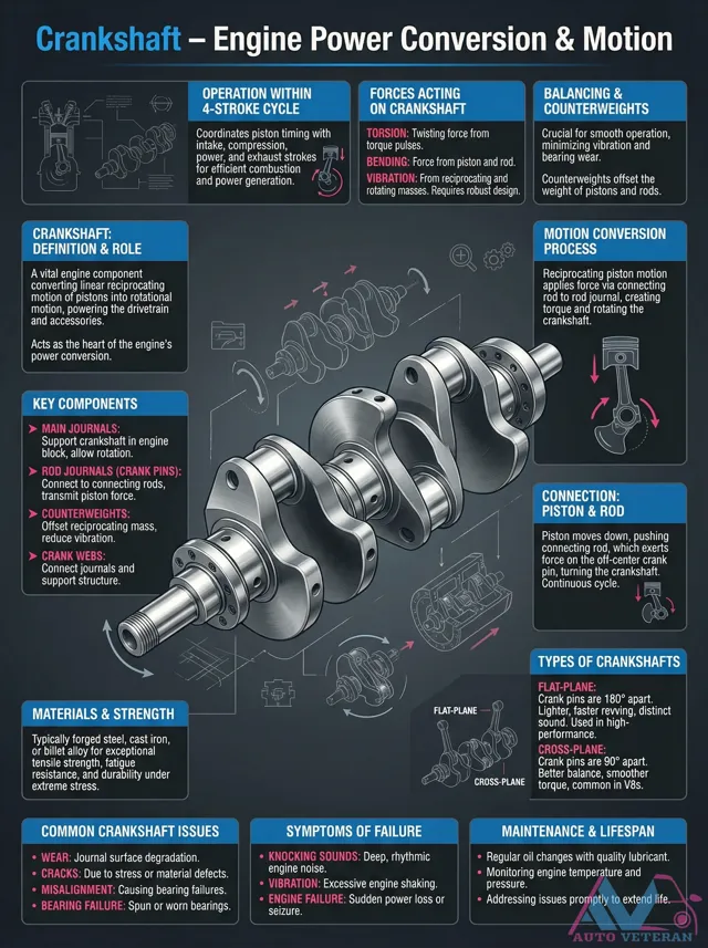 Crankshaft Operation Forces Balancing and Failure Symptoms