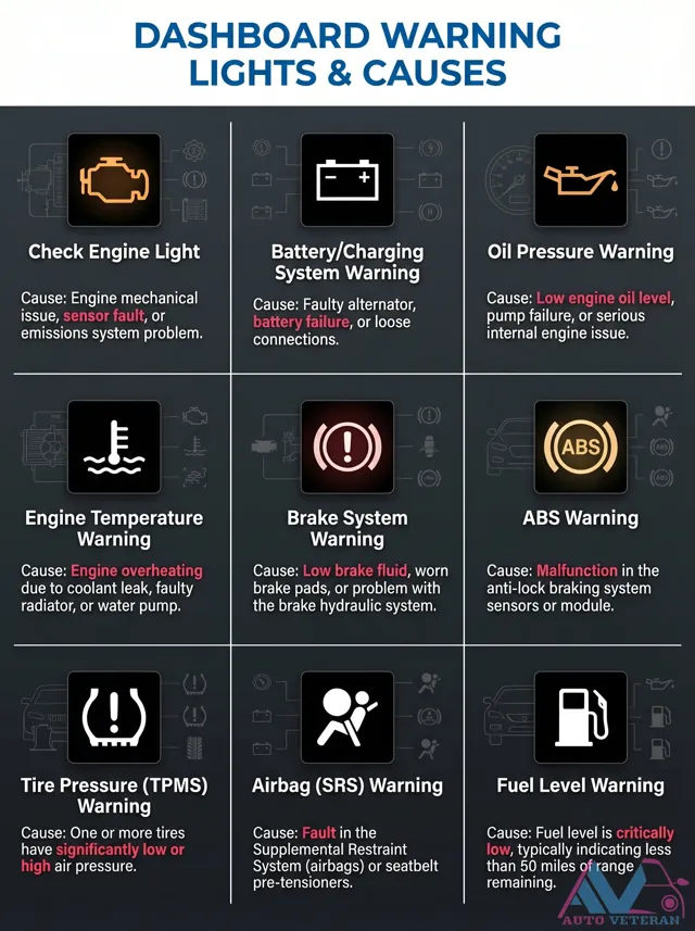 Dashboard Warning Lights and Their Common Causes