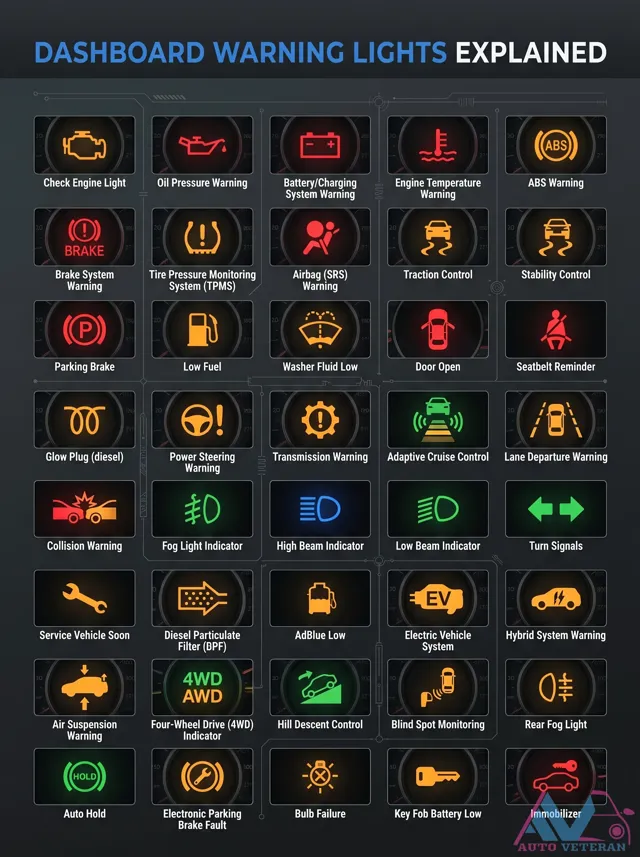 Dashboard Warning Lights Explained with Symbols