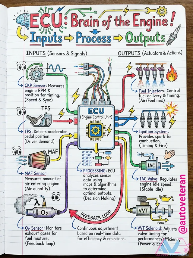 ECU Inputs and Outputs Diagram