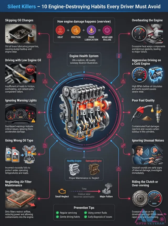 10 Silent Engine-Killing Habits Every Driver Must Avoid