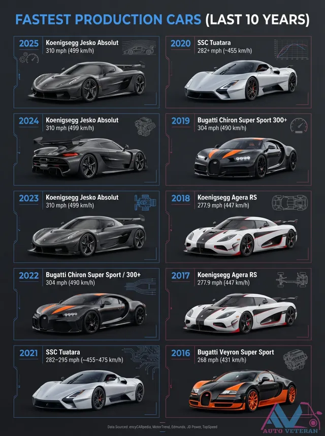 Koenigsegg Jesko Absolut Fastest Production Car 2025