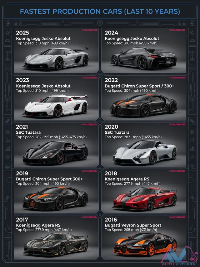 Fastest Production Cars of the Last Decade