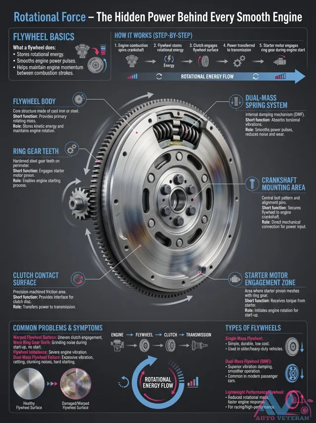 Flywheel Basics and Rotational Energy Flow