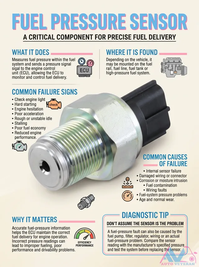 Fuel Pressure Sensor Failure Causes and Symptoms