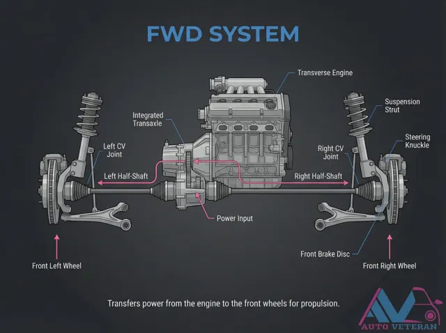 FWD System Transverse Engine Diagram