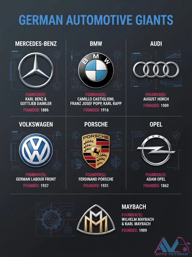 German Automotive Giants Founders and Founding Years